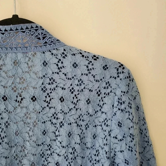 Alia blue lace  open cardigan - Picture 8 of 9